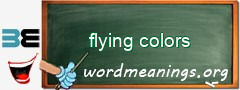 WordMeaning blackboard for flying colors